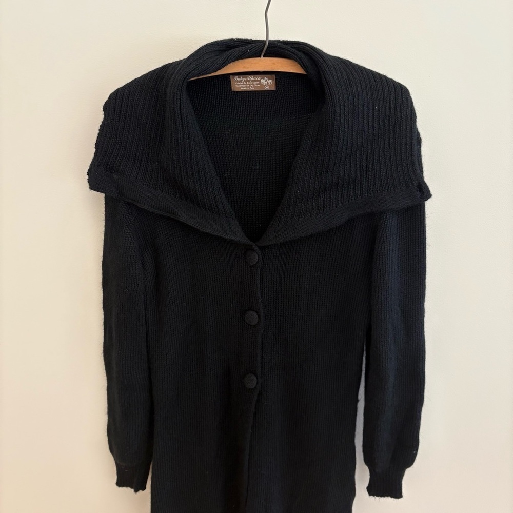 Vintage Knit Baby Alpaca Long Cardigan